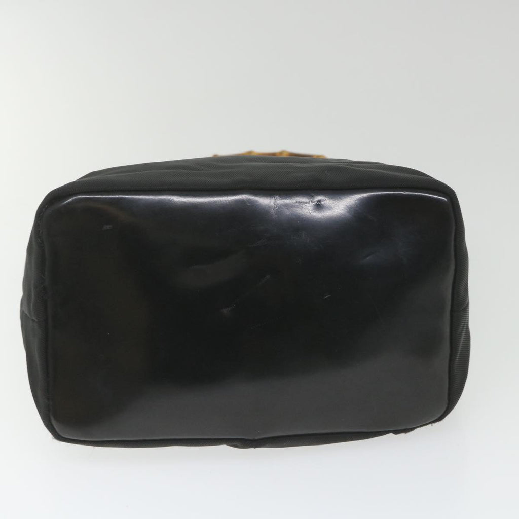 GUCCI Bamboo Shoulder Bag Nylon Black bs9975