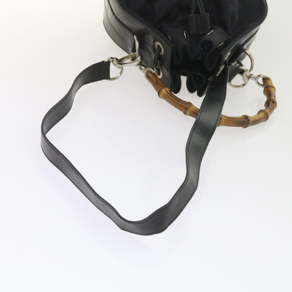 GUCCI Bamboo Shoulder Bag Nylon 2way Black bs9976