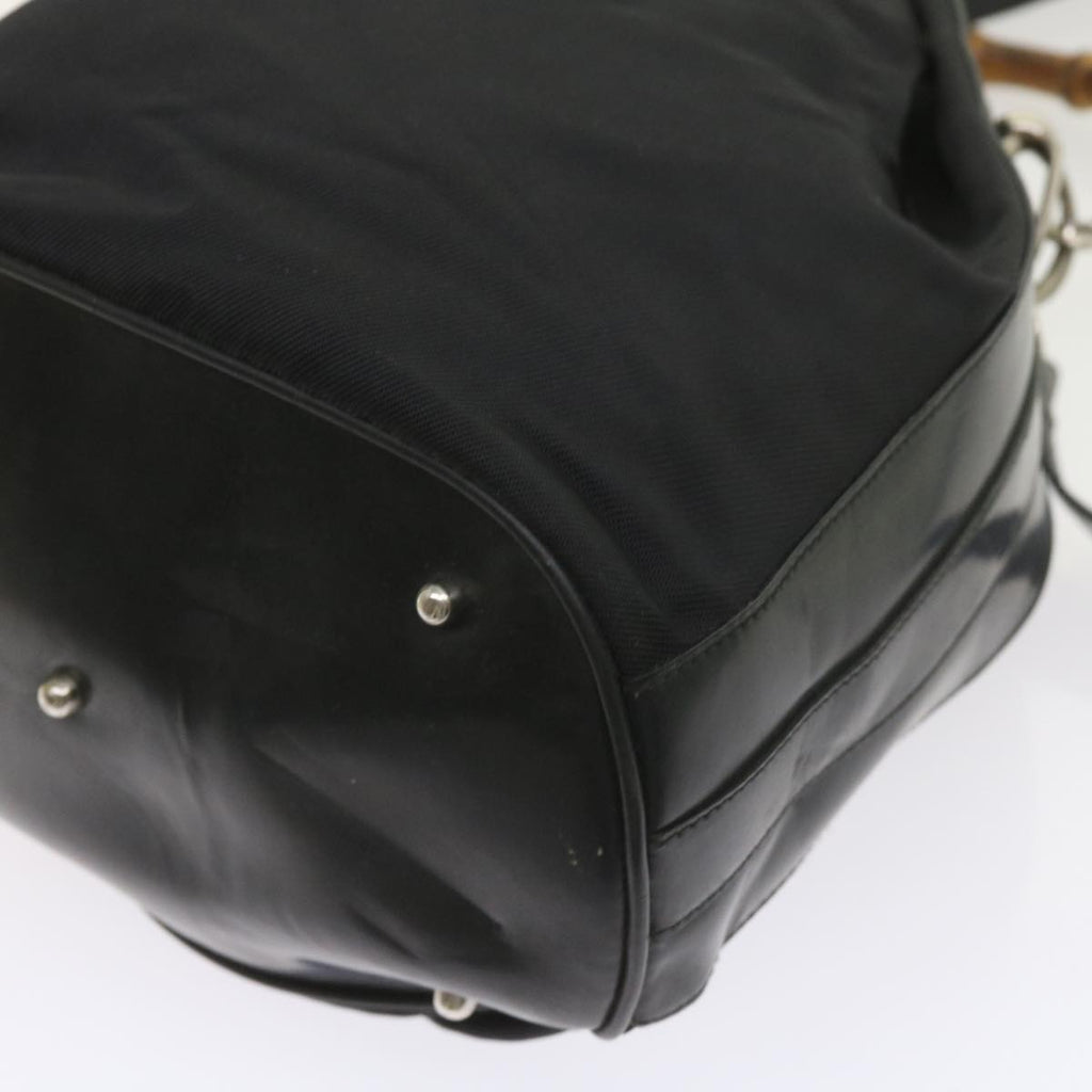 GUCCI Bamboo Shoulder Bag Nylon 2way Black bs9976