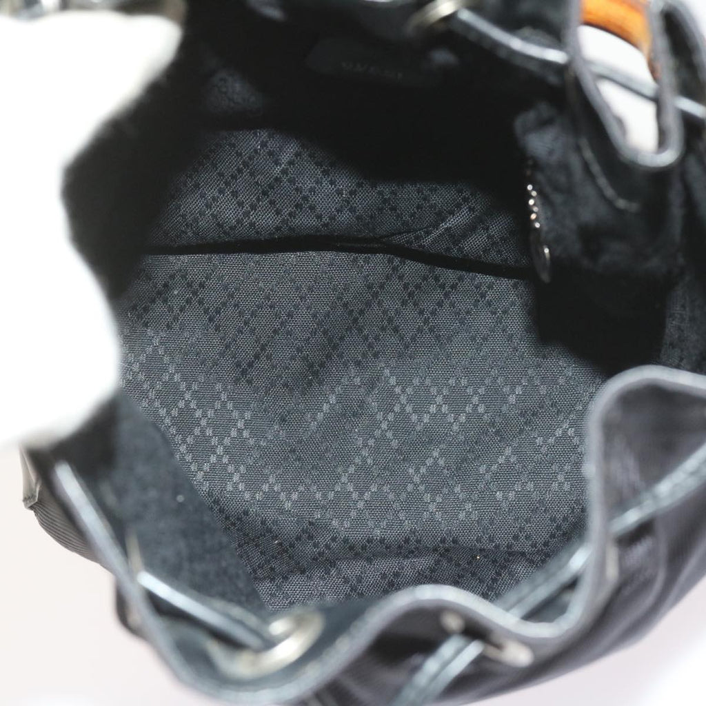 GUCCI Bamboo Shoulder Bag Nylon 2way Black bs9976