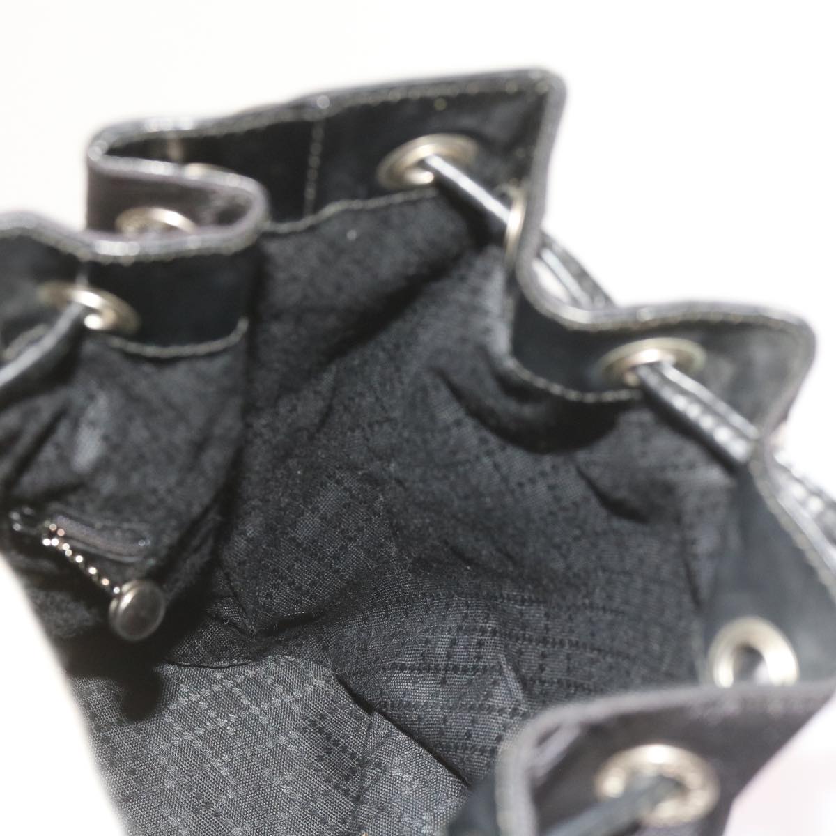 GUCCI Bamboo Shoulder Bag Nylon 2way Black bs9976