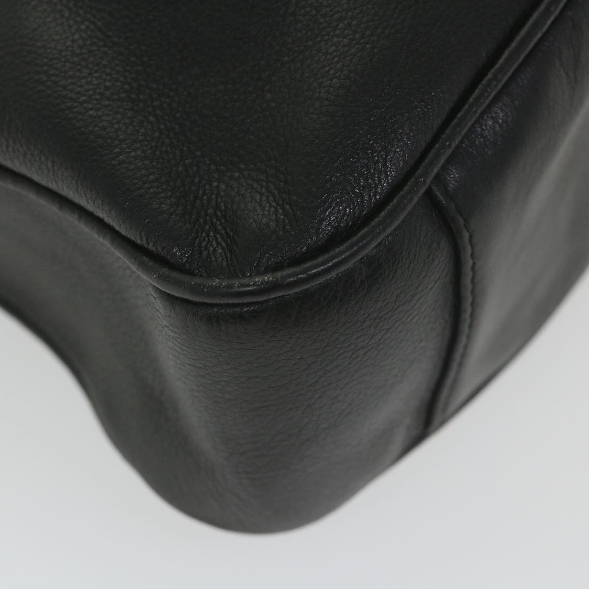 GUCCI Bamboo Shoulder Bag Leather 2way Black bs9978