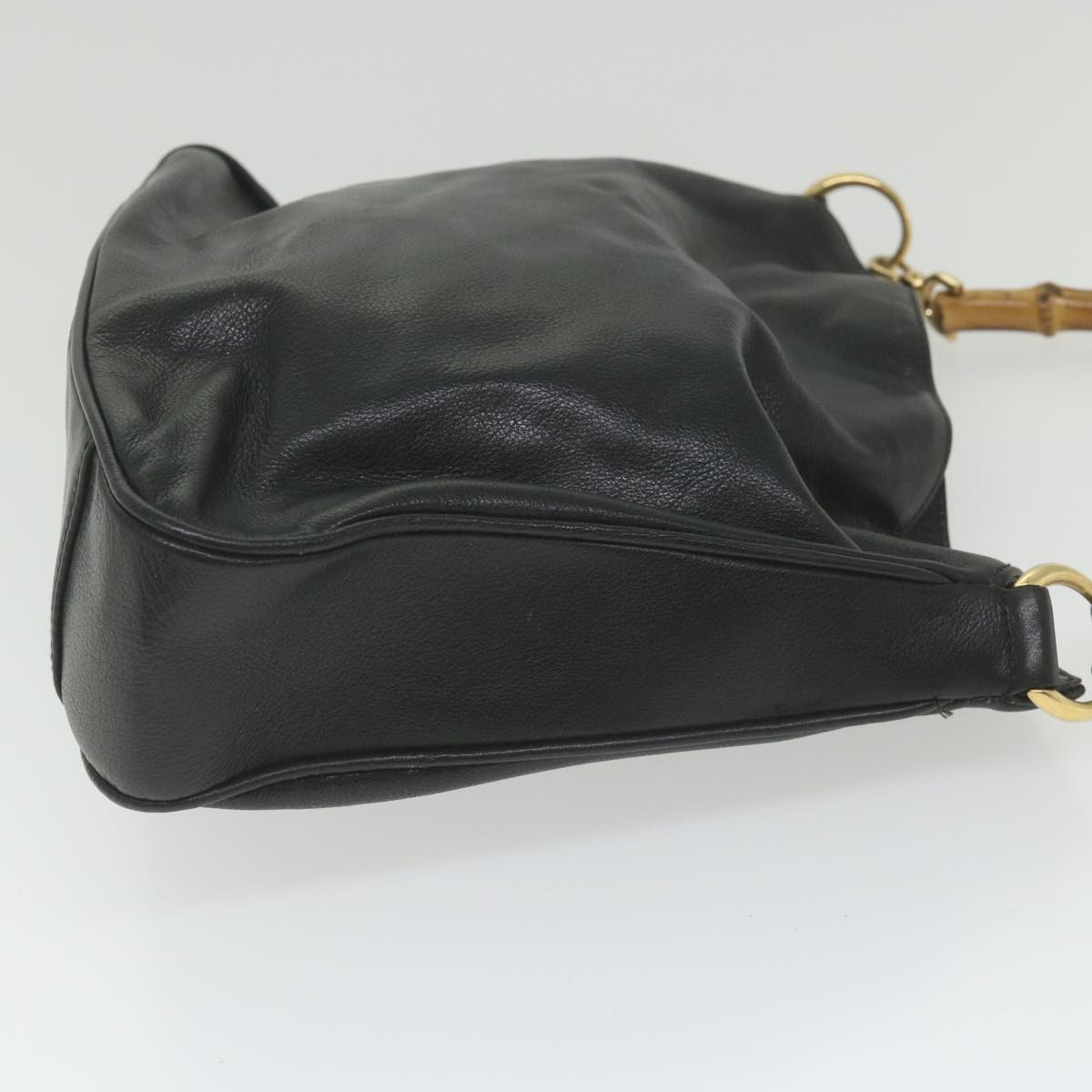 GUCCI Bamboo Shoulder Bag Leather 2way Black bs9978