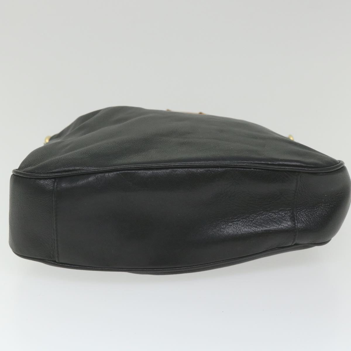 GUCCI Bamboo Shoulder Bag Leather 2way Black bs9978