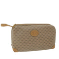 GUCCI Micro GG Canvas Clutch Bag PVC Leather Beige bs9979
