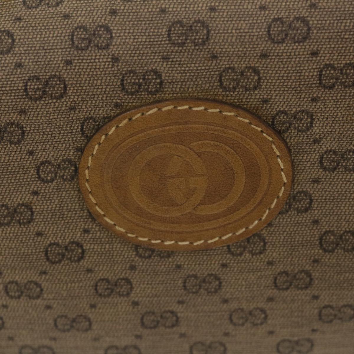 GUCCI Micro GG Canvas Clutch Bag PVC Leather Beige bs9979