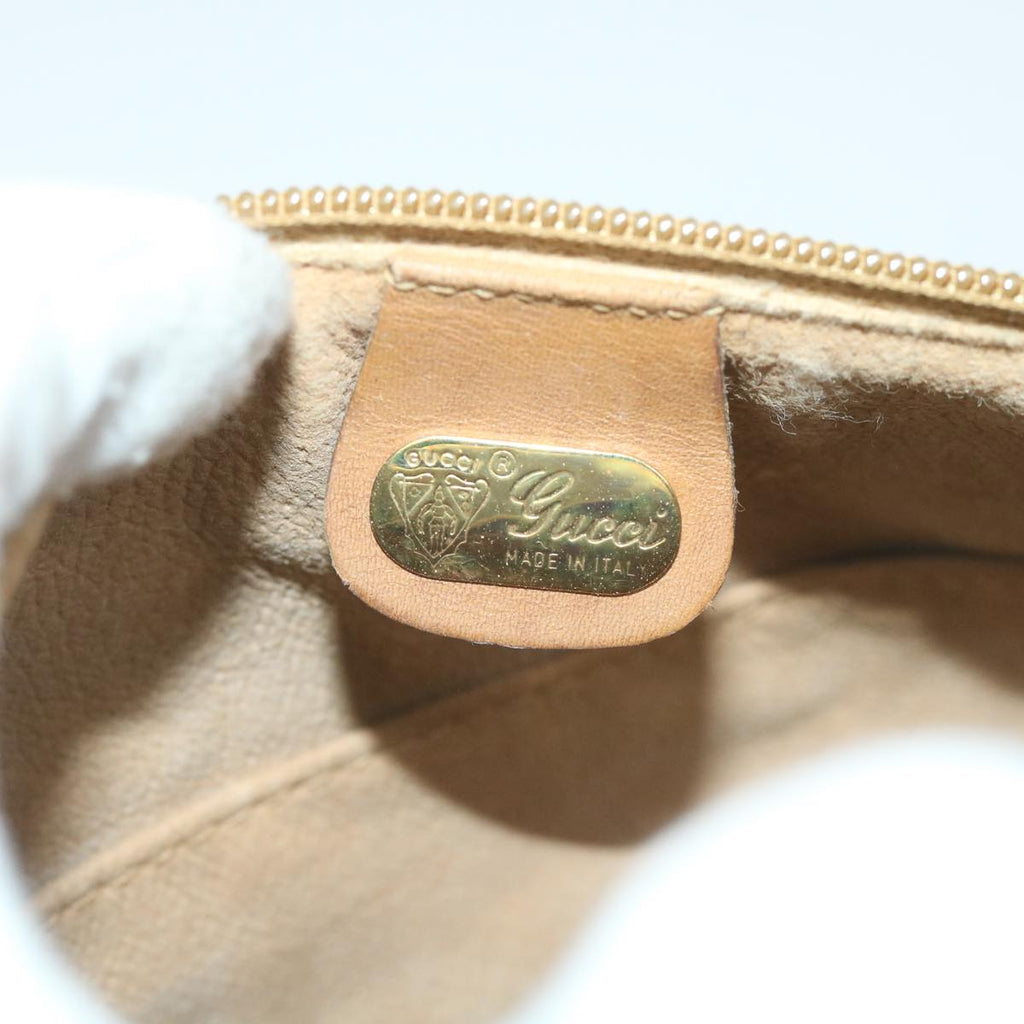 GUCCI Micro GG Canvas Clutch Bag PVC Leather Beige bs9979