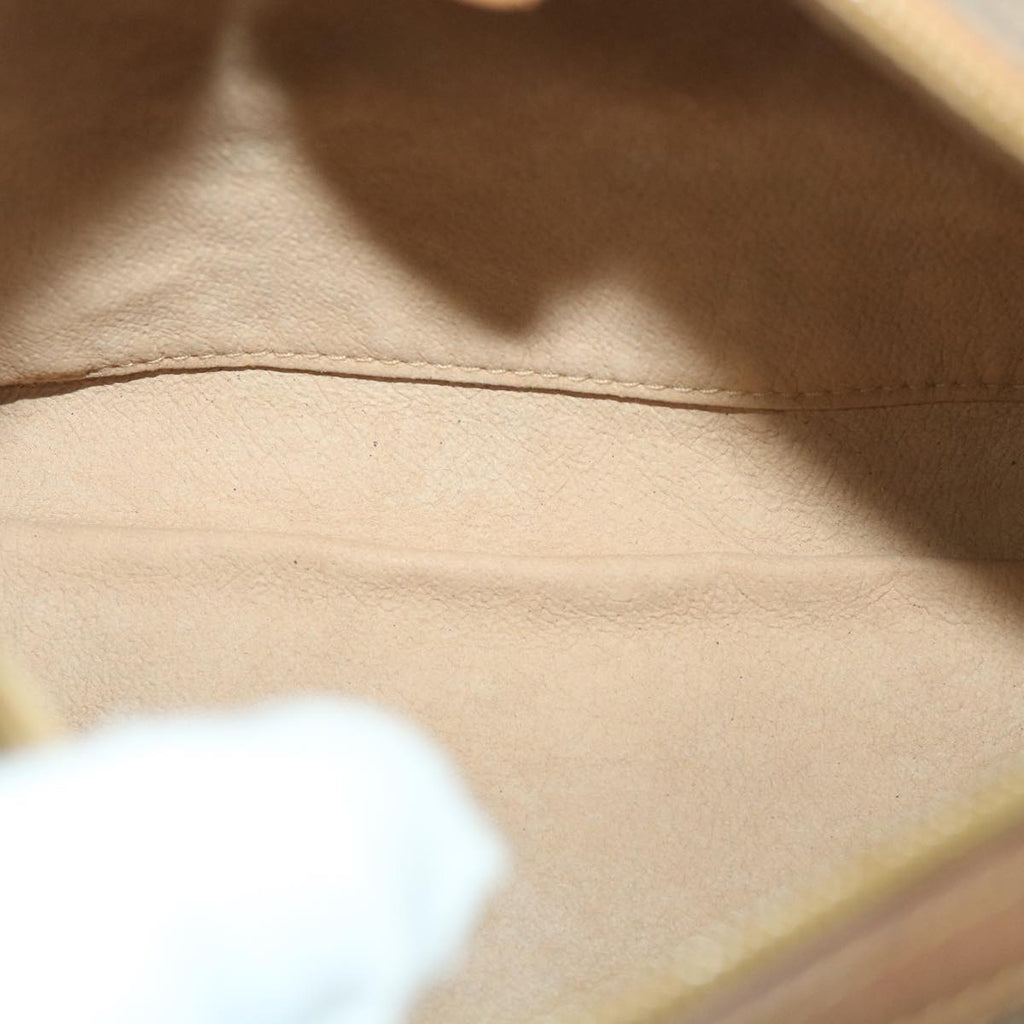 GUCCI Micro GG Canvas Clutch Bag PVC Leather Beige bs9979