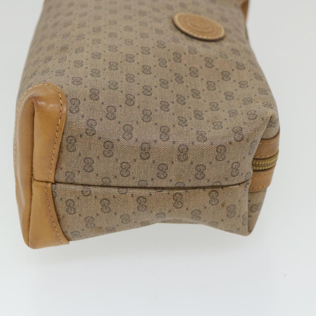 GUCCI Micro GG Canvas Clutch Bag PVC Leather Beige bs9979
