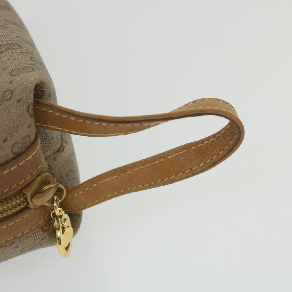 GUCCI Micro GG Canvas Clutch Bag PVC Leather Beige bs9979