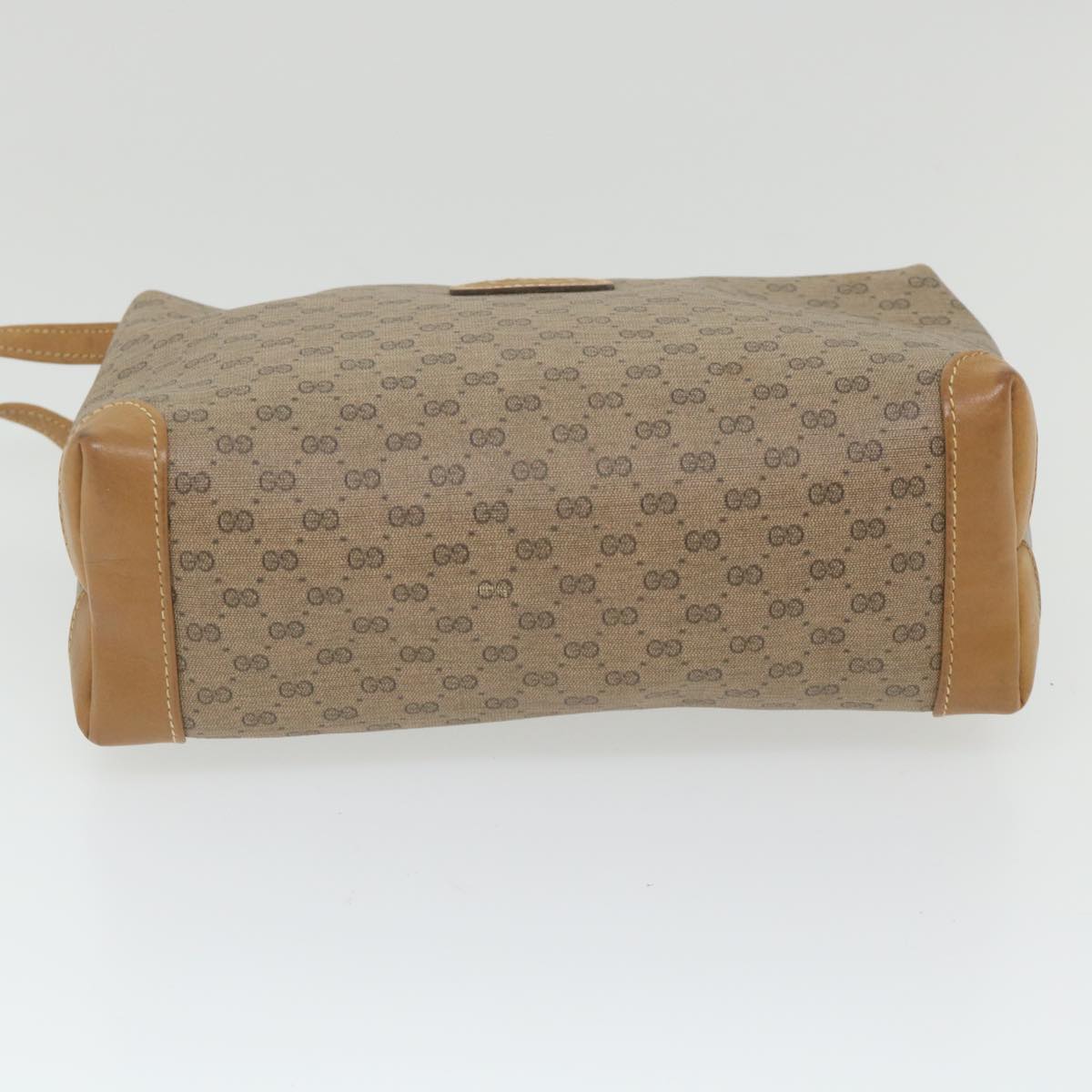GUCCI Micro GG Canvas Clutch Bag PVC Leather Beige bs9979