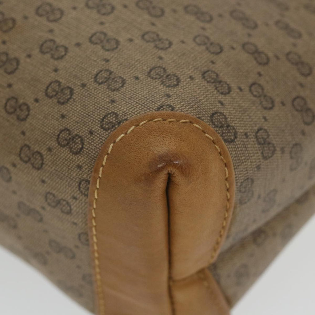 GUCCI Micro GG Canvas Clutch Bag PVC Leather Beige bs9979
