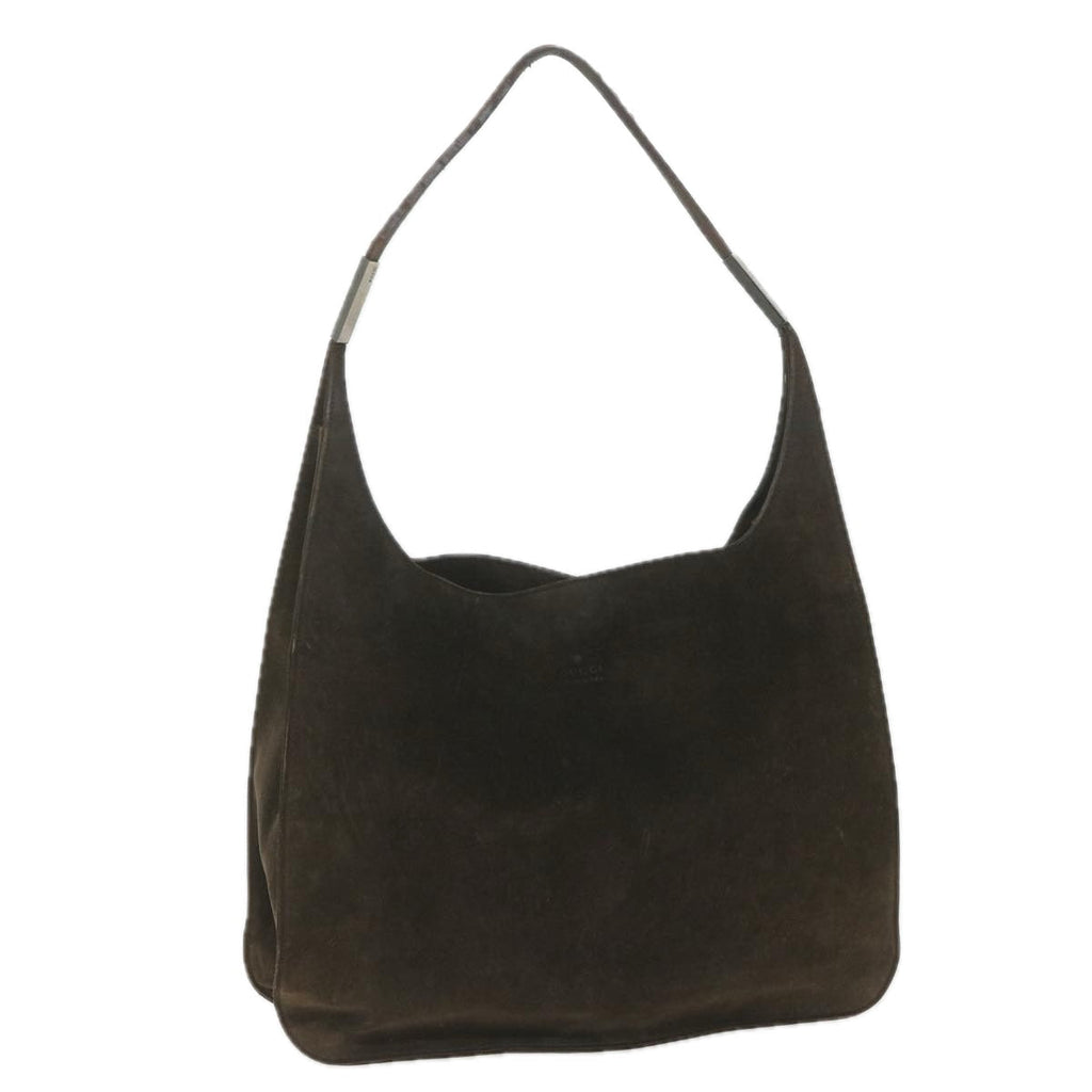 GUCCI Shoulder Bag Suede Brown bs9980