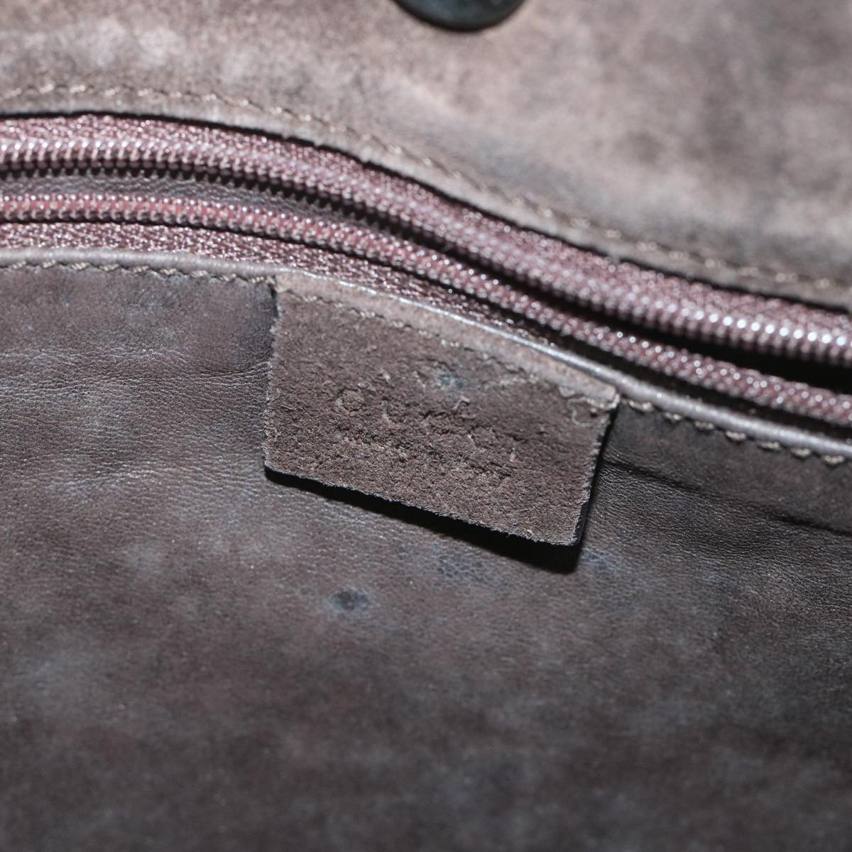 GUCCI Shoulder Bag Suede Brown bs9980