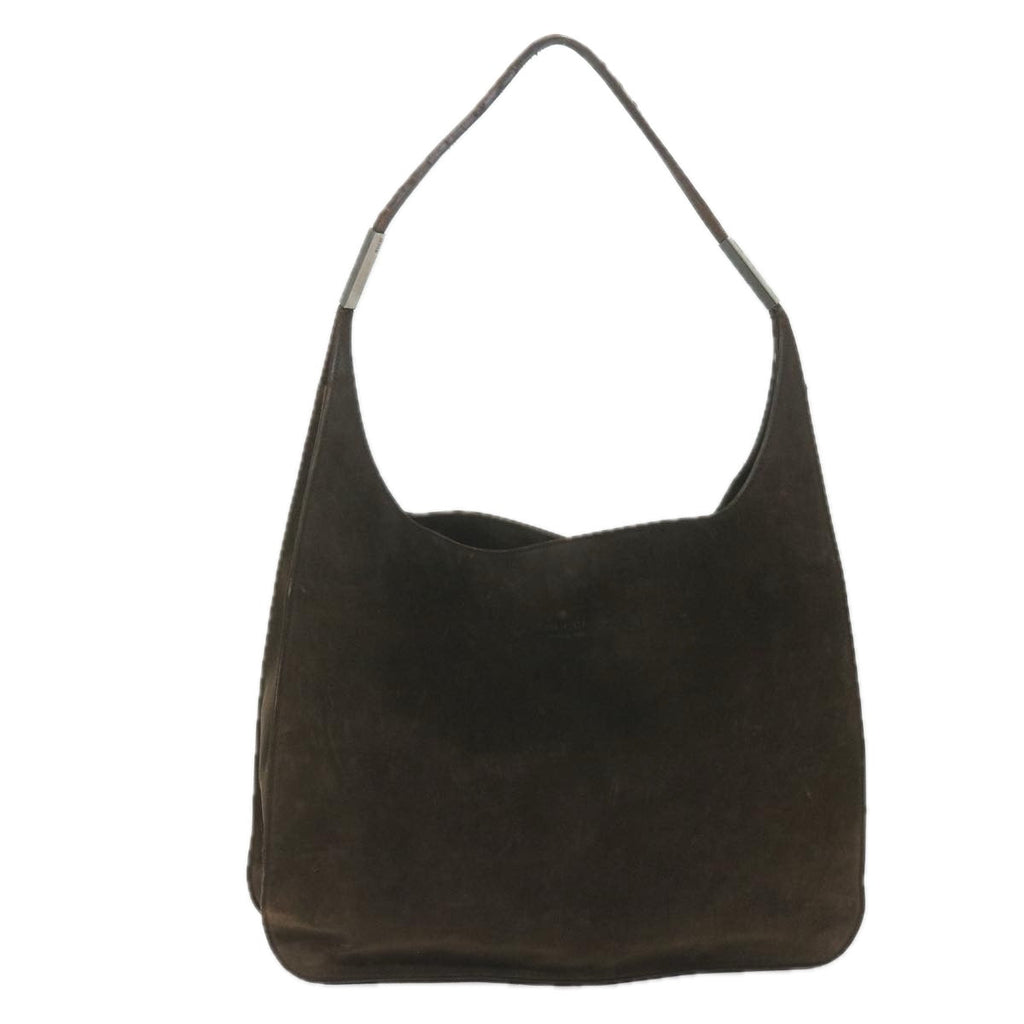 GUCCI Shoulder Bag Suede Brown bs9980