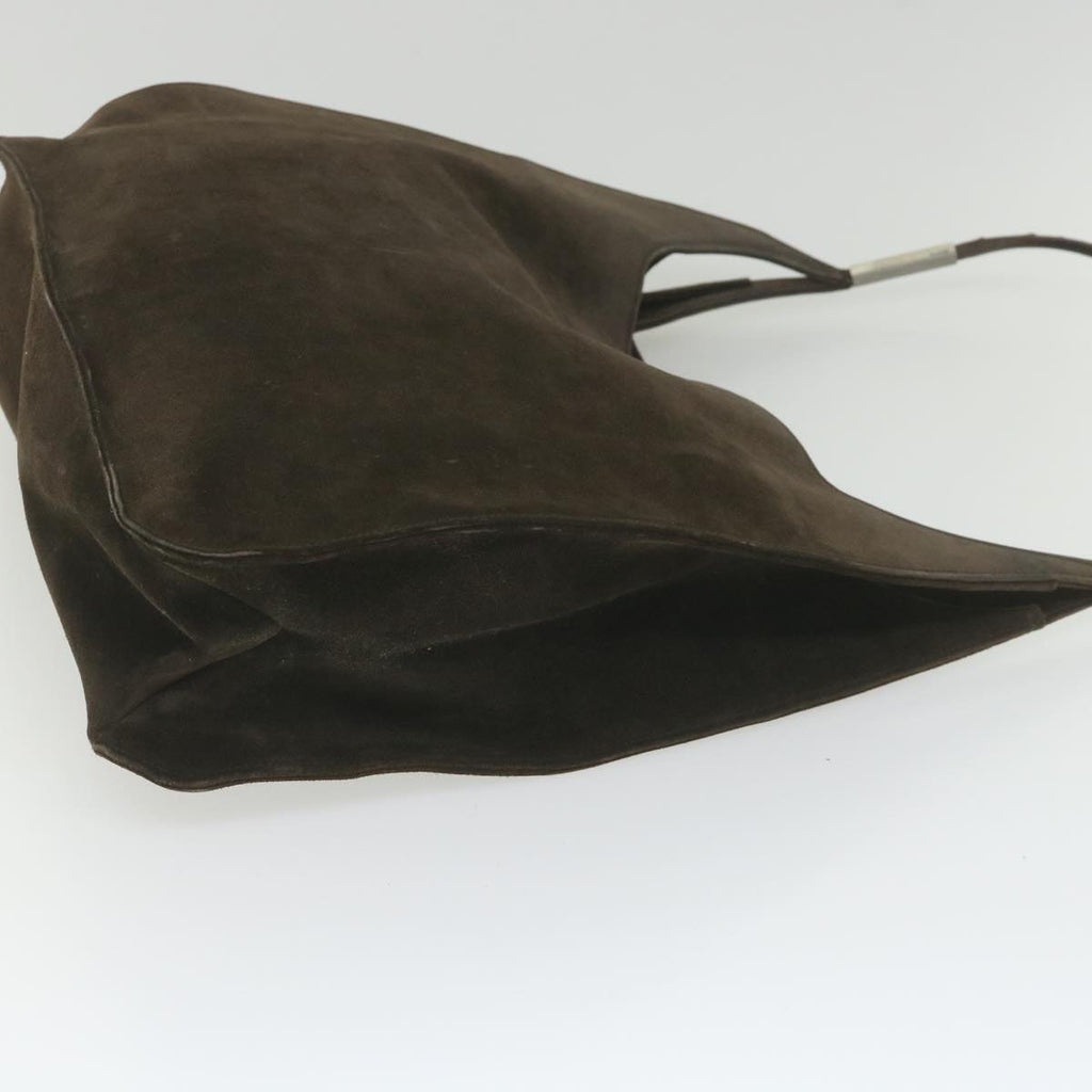 GUCCI Shoulder Bag Suede Brown bs9980