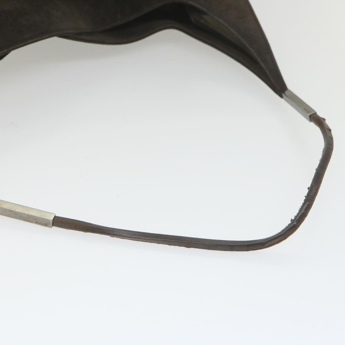GUCCI Shoulder Bag Suede Brown bs9980