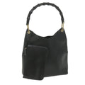GUCCI Bamboo Shoulder Bag Leather Black 001 2058 1880 0 bs9981