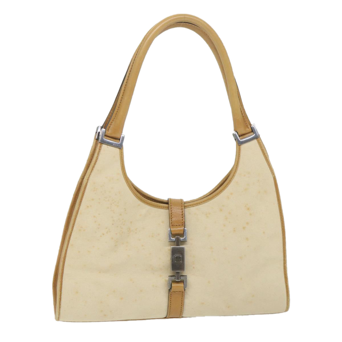 GUCCI Jackie Shoulder Bag Canvas Beige bs9990