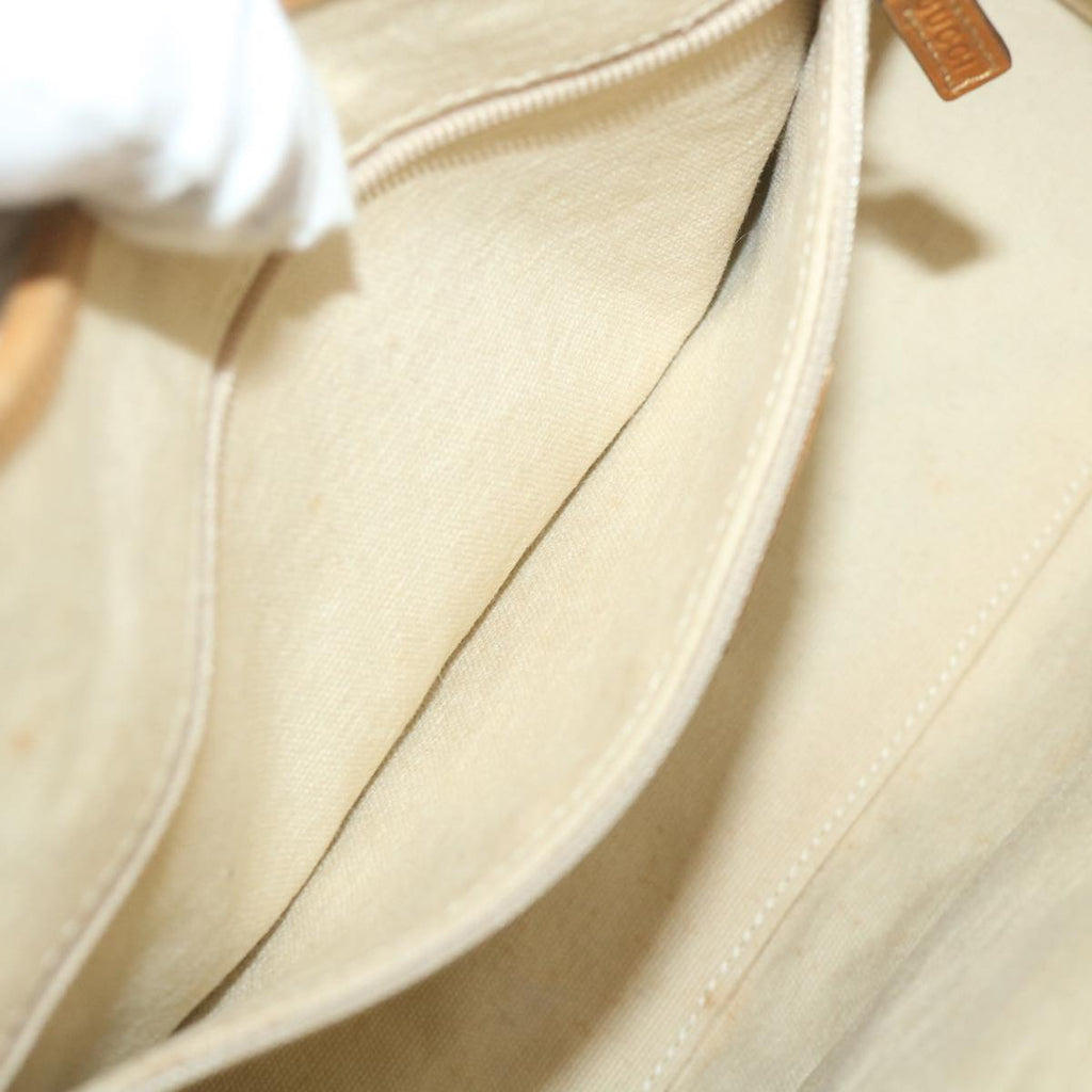 GUCCI Jackie Shoulder Bag Canvas Beige bs9990
