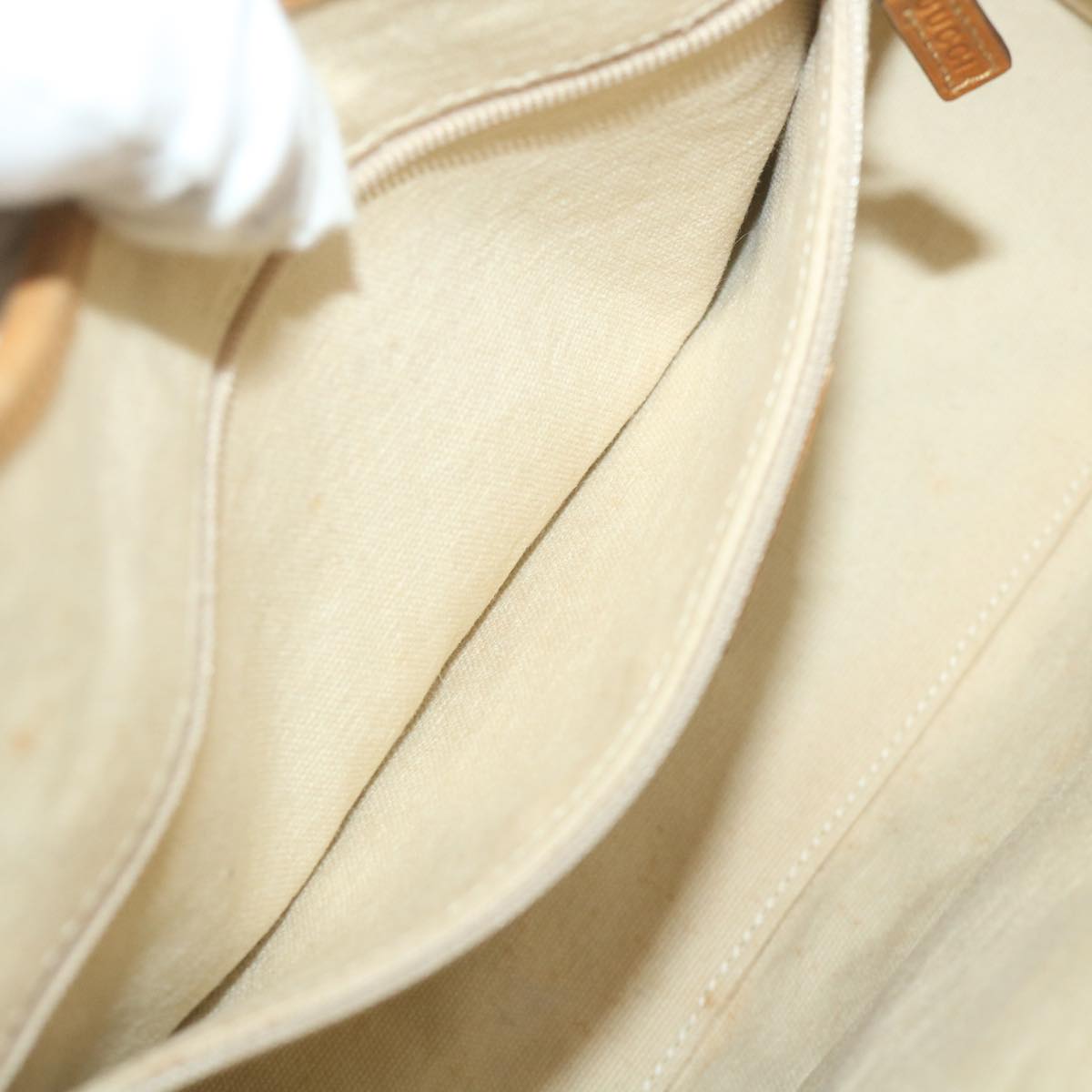 GUCCI Jackie Shoulder Bag Canvas Beige bs9990