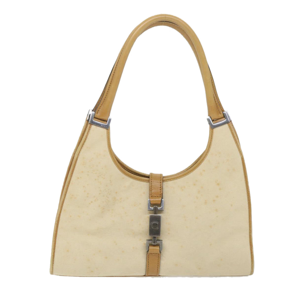 GUCCI Jackie Shoulder Bag Canvas Beige bs9990