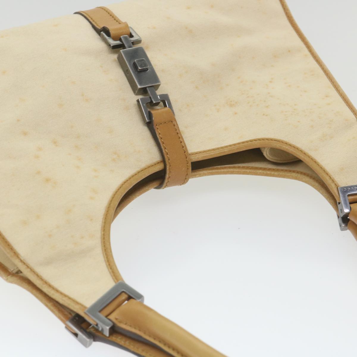 GUCCI Jackie Shoulder Bag Canvas Beige bs9990
