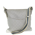 GUCCI GG Canvas Shoulder Bag Canvas Silver bs9991