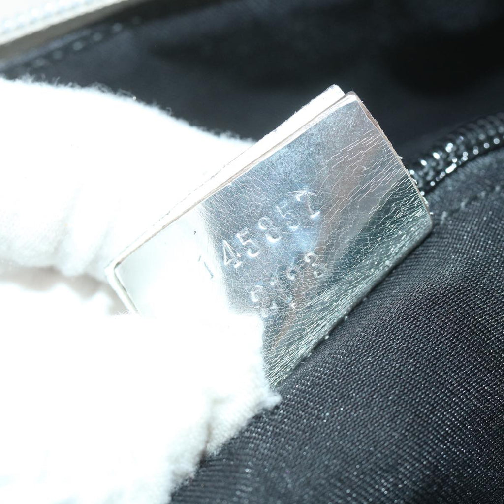 GUCCI GG Canvas Shoulder Bag Canvas Silver bs9991