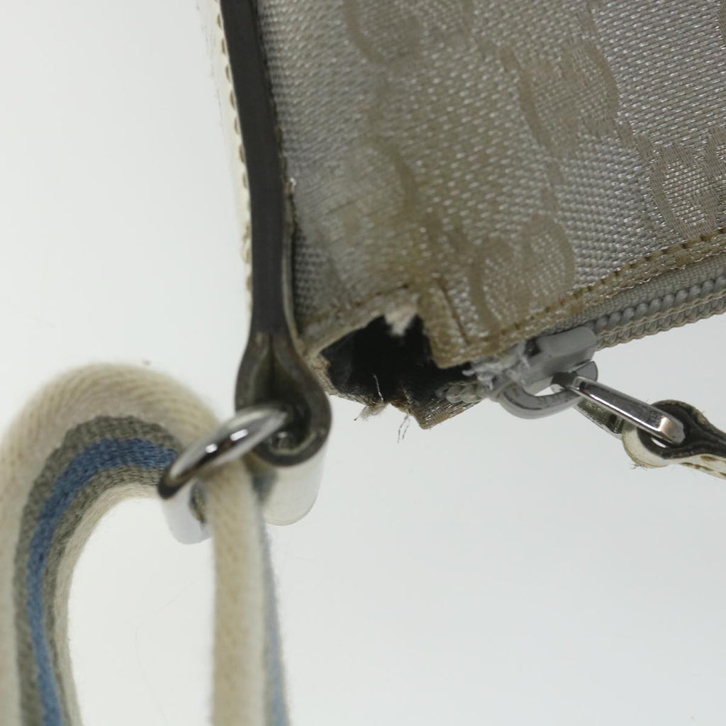 GUCCI GG Canvas Shoulder Bag Canvas Silver bs9991