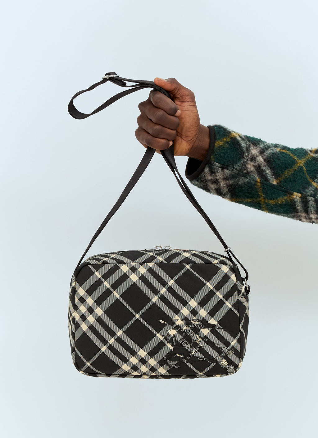Burberry Men Check Crossbody Bag