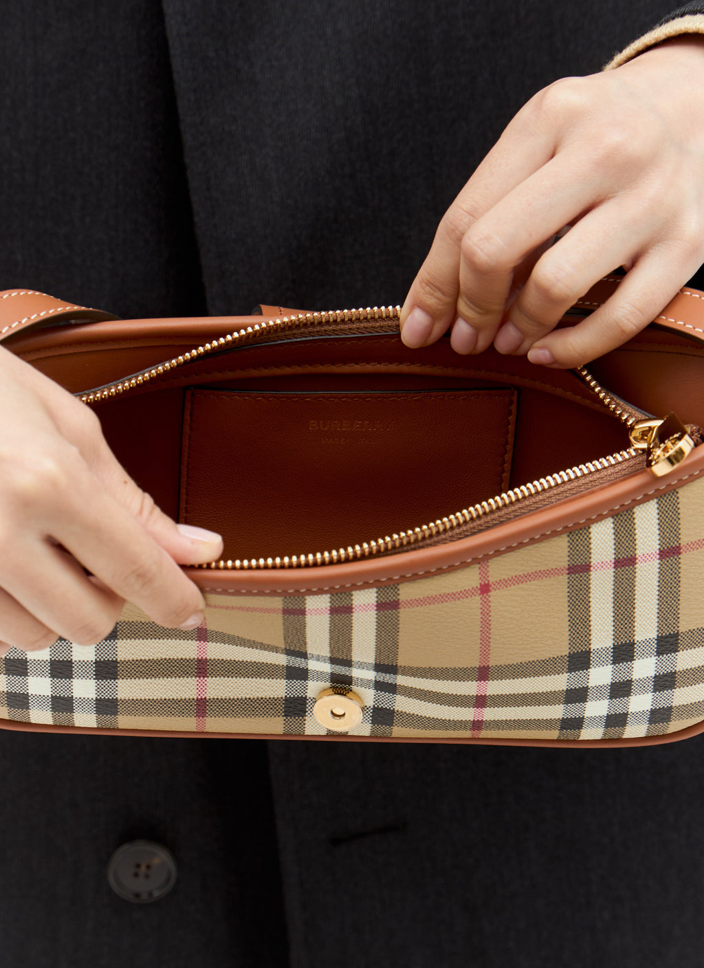Burberry Women Check Sling Shoulder Bag
