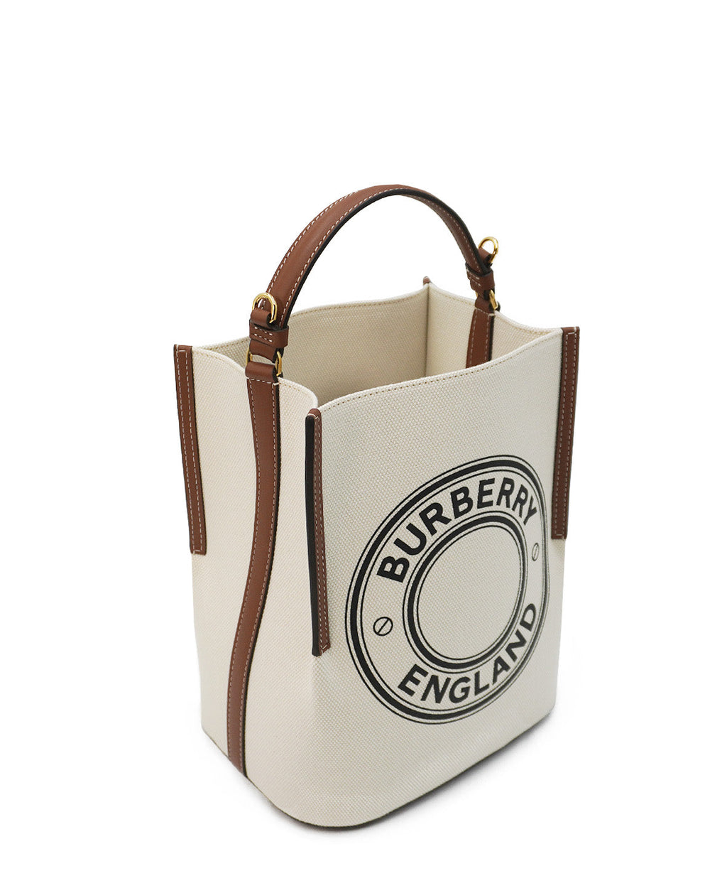 Canvas Logo Bucket Bag White, Multicolor