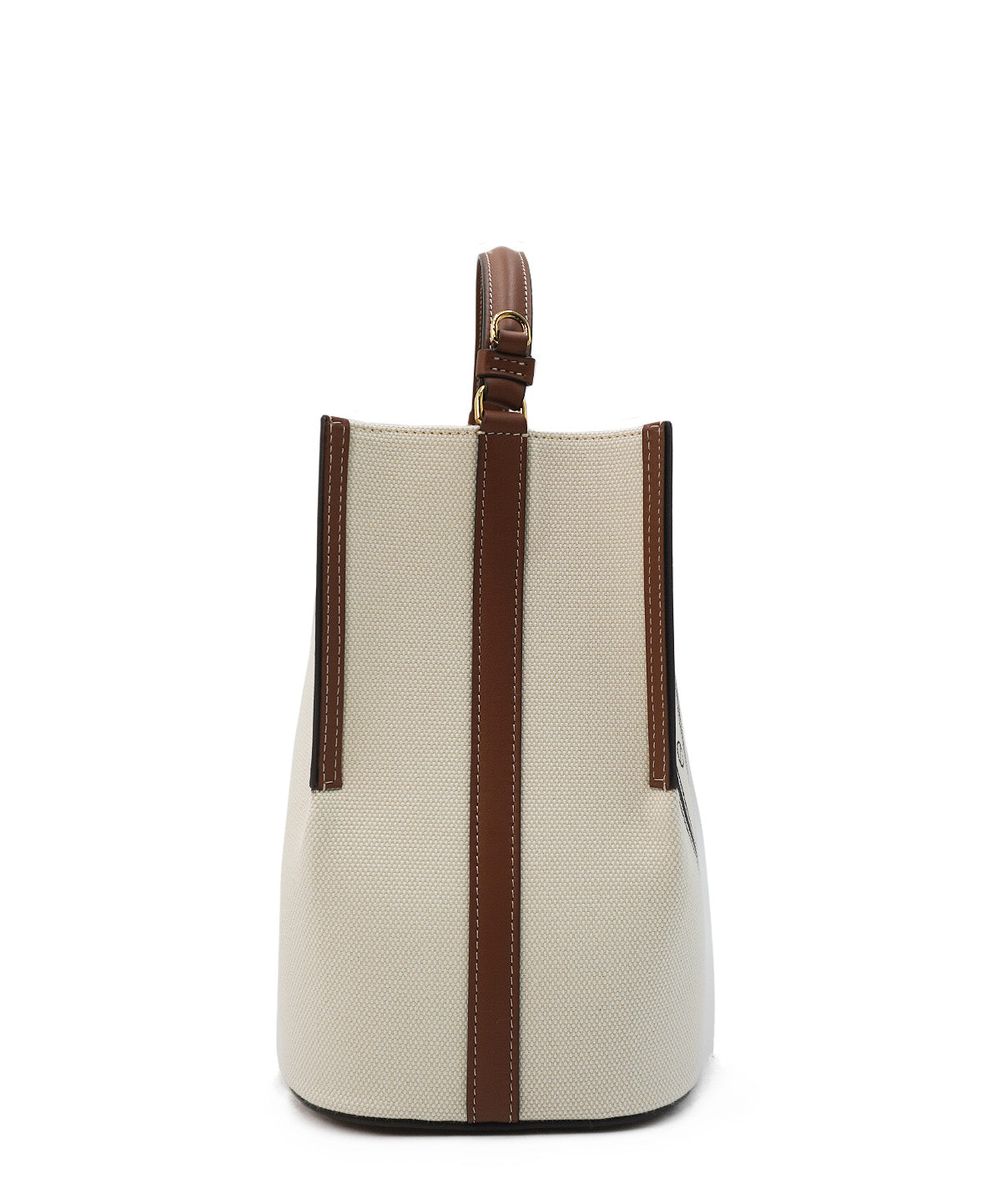 Canvas Logo Bucket Bag White, Multicolor