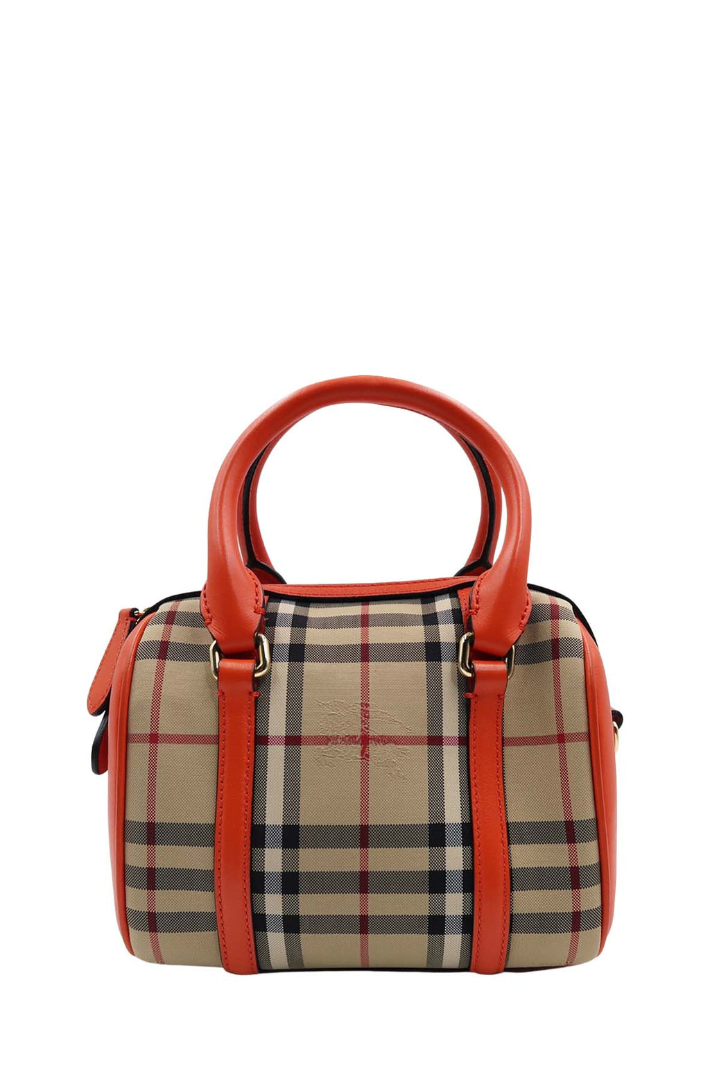 House Check Derby Small Alchester Bowling Bag Brown Orange
