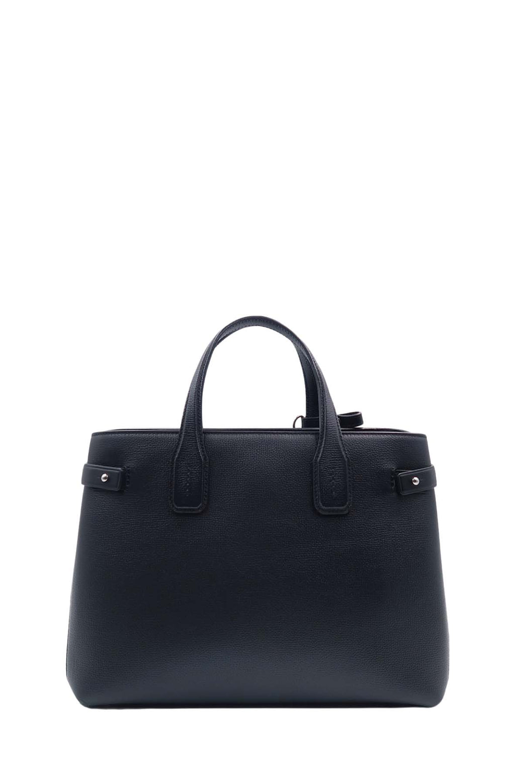 Medium Banner Top Handle Bag Black