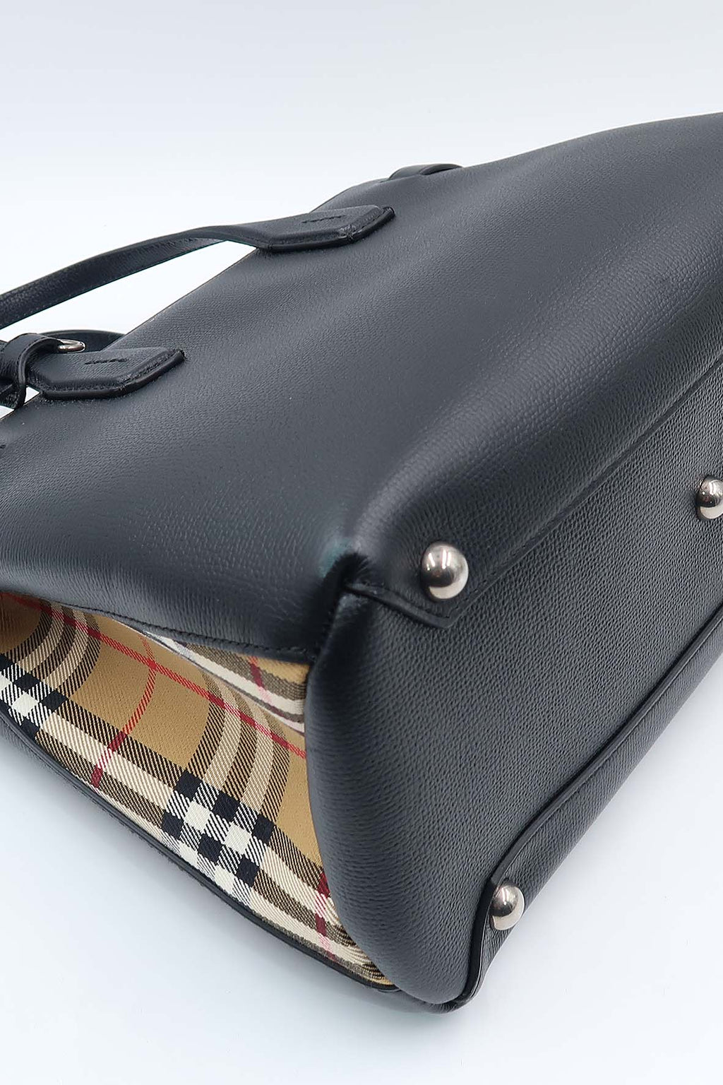 Medium Banner Top Handle Bag Black