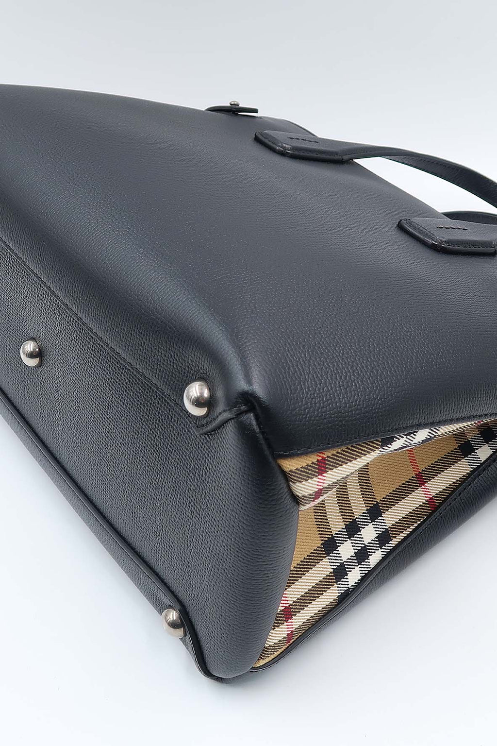 Medium Banner Top Handle Bag Black