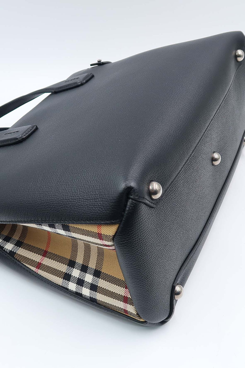 Medium Banner Top Handle Bag Black