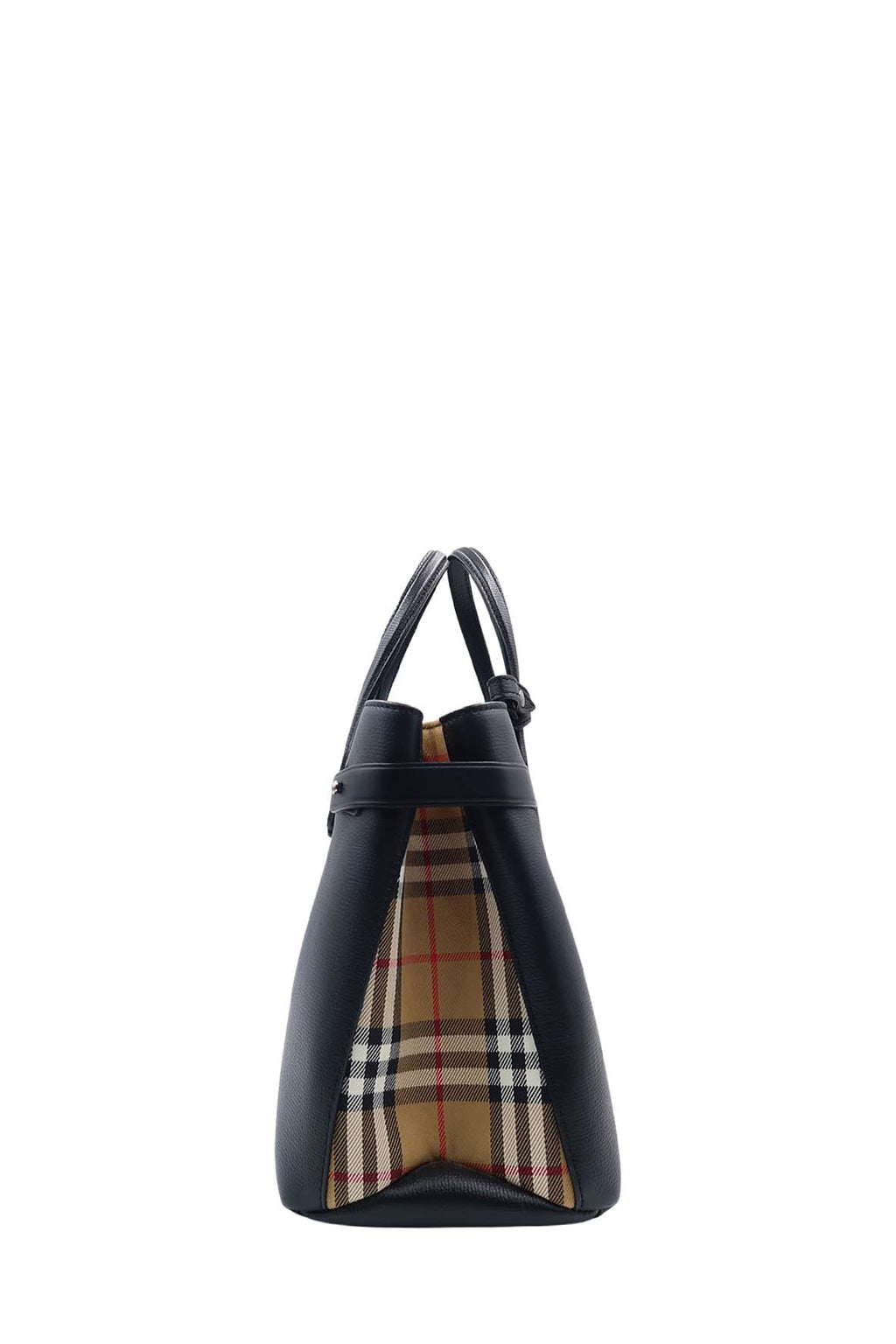 Medium Banner Top Handle Bag Black