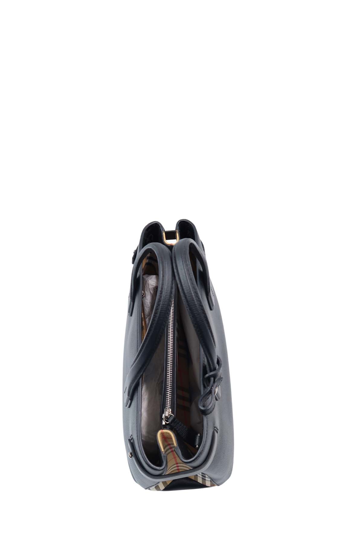 Medium Banner Top Handle Bag Black