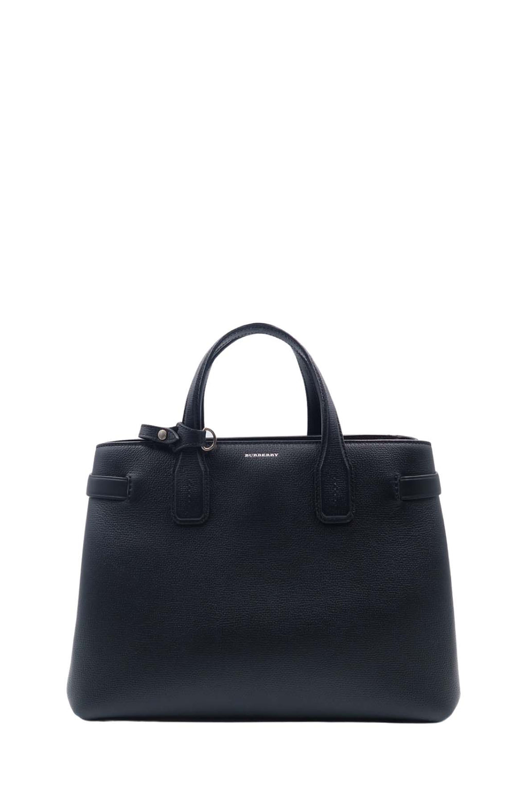 Medium Banner Top Handle Bag Black