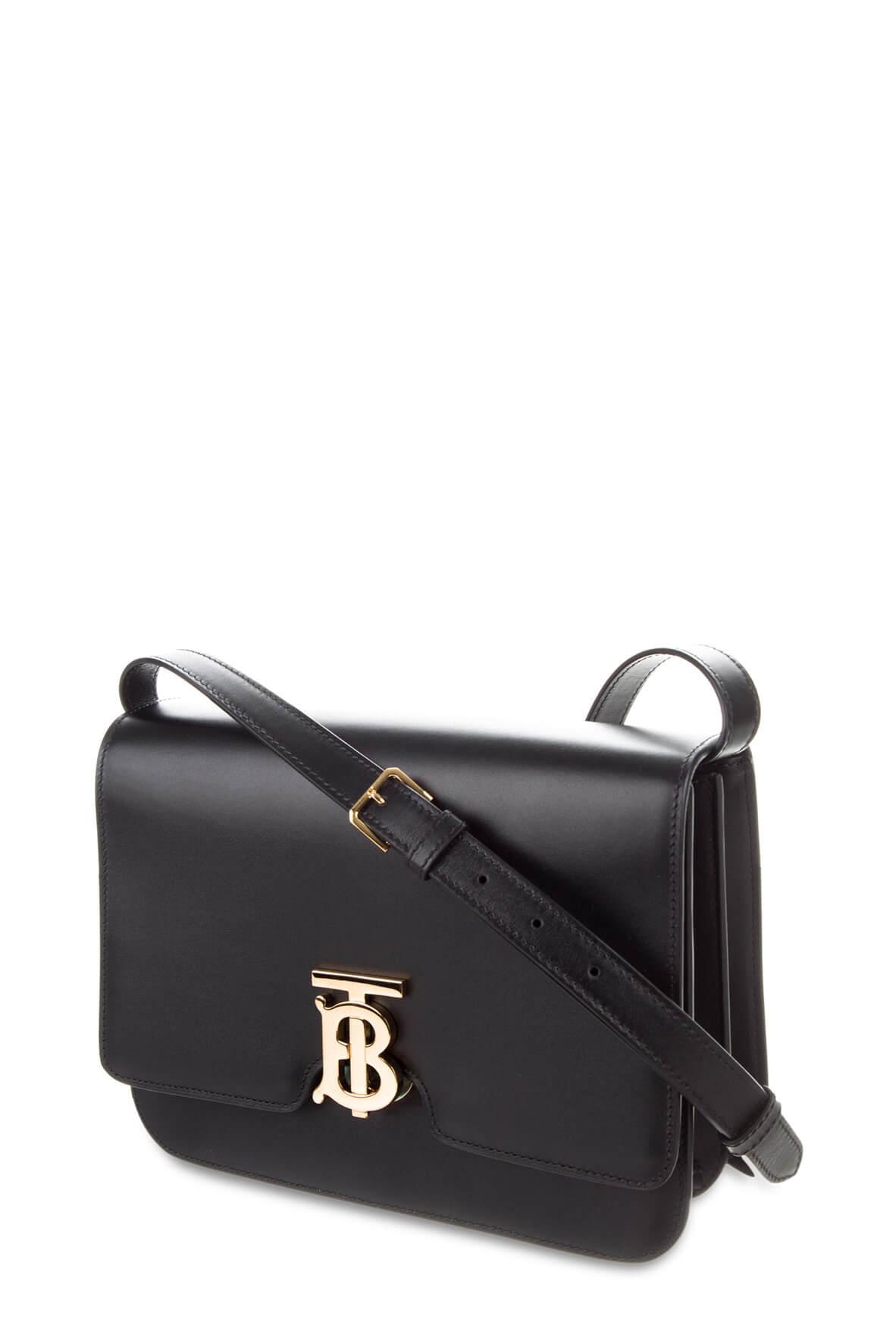 Medium Leather TB Bag Black