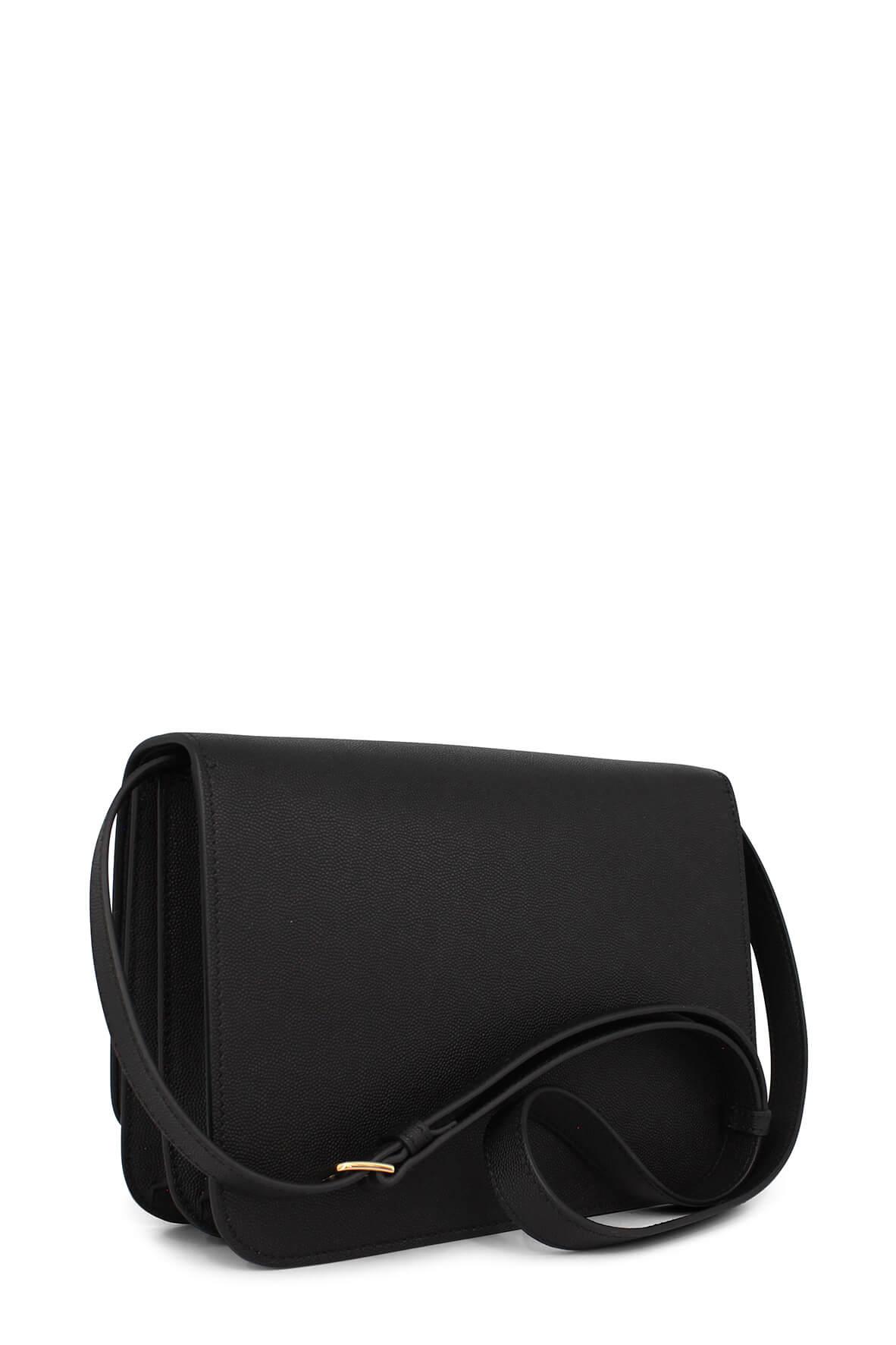 Medium TB Bag Black Pebbled