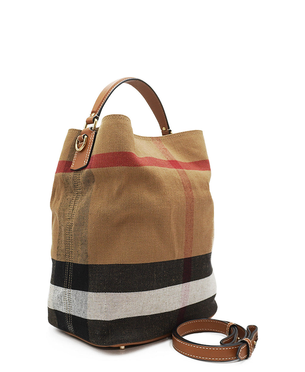 Medium Ashby Hobo Nova Check Canvas and Leather Multicolor