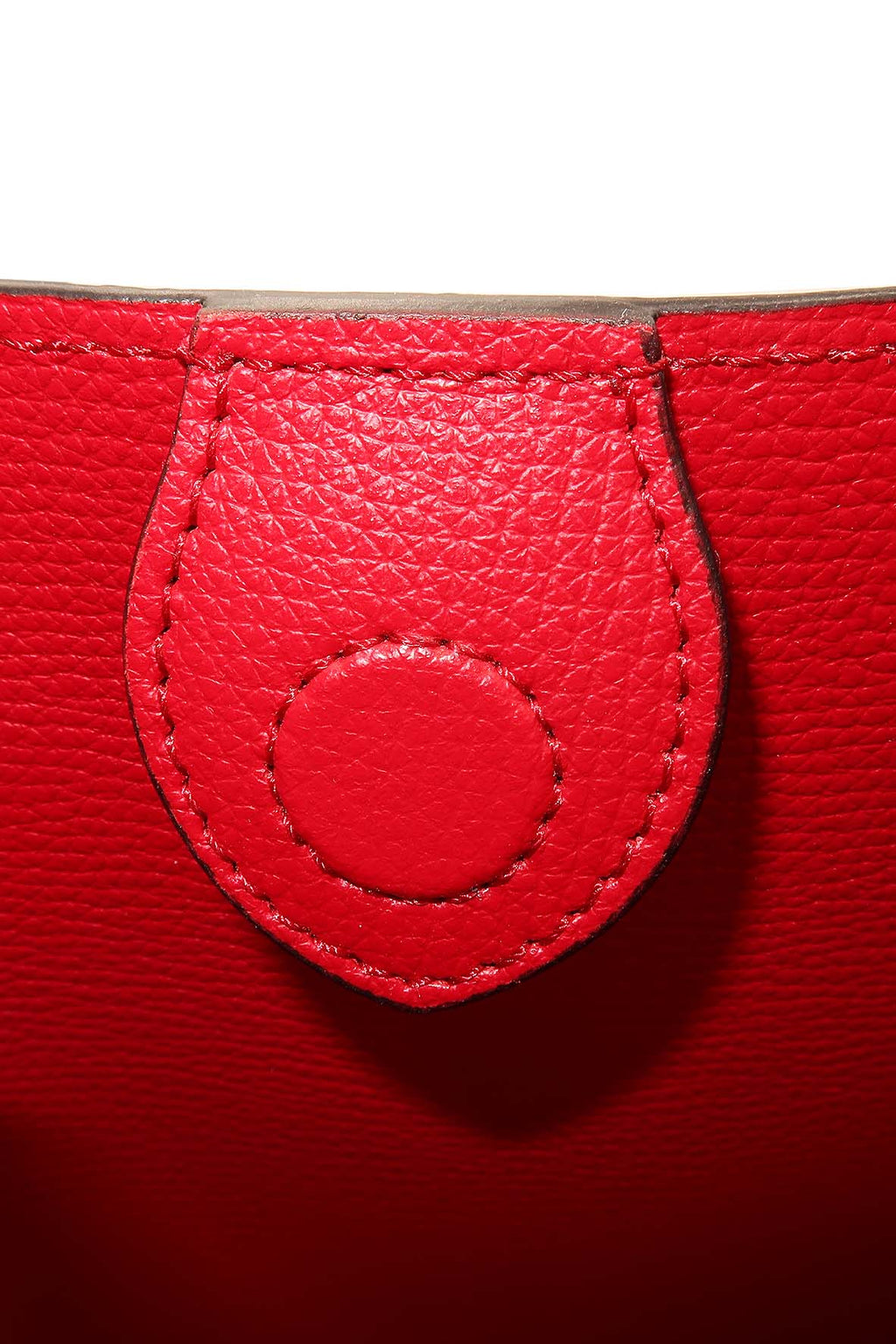 Small Haymarket Check Lorne Bucket Bag Beige Poppy Red