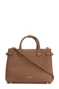 Medium Banner Top Handle Bag Tan Brown