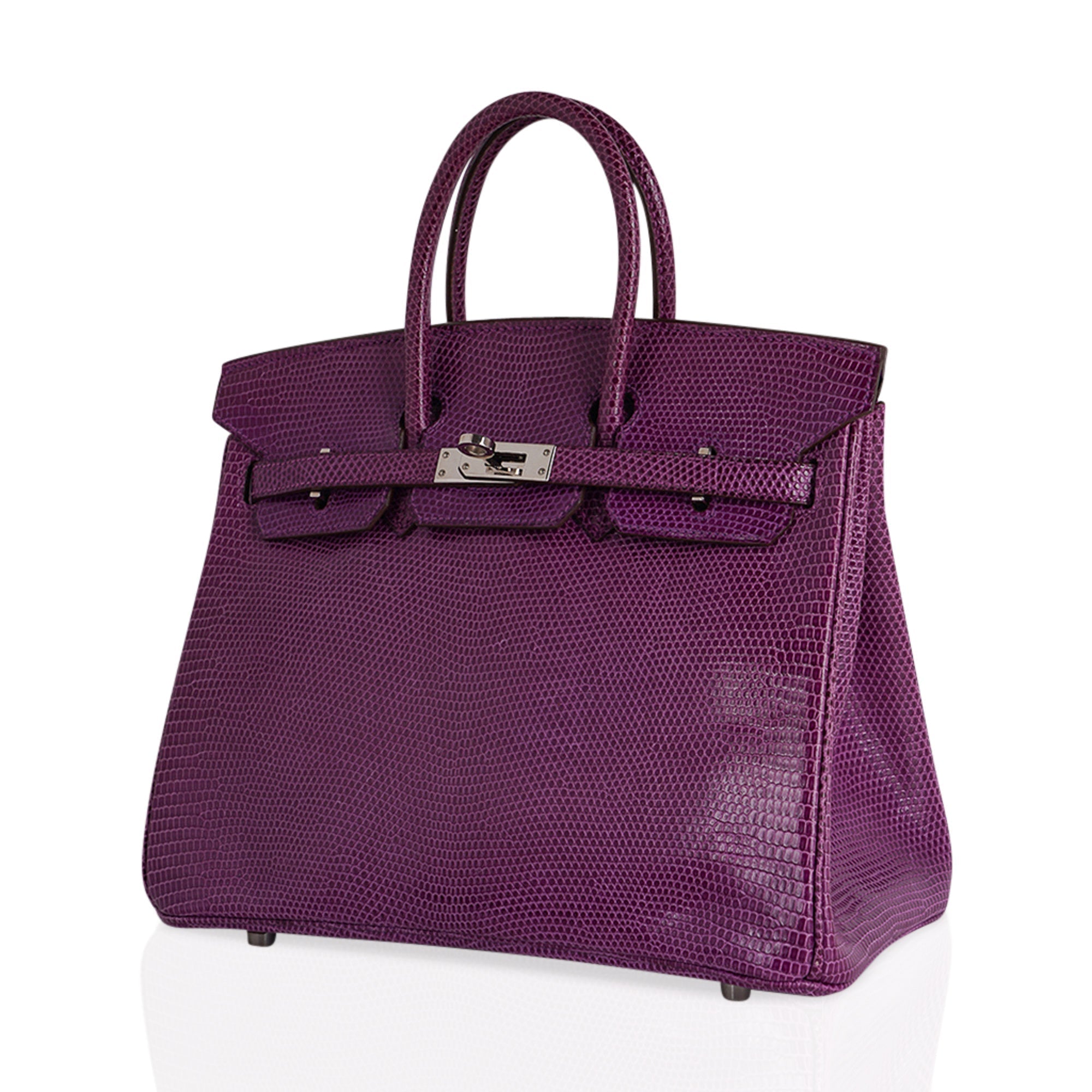 Hermes Birkin 25 Violet Purple Lizard Palladium Hardware