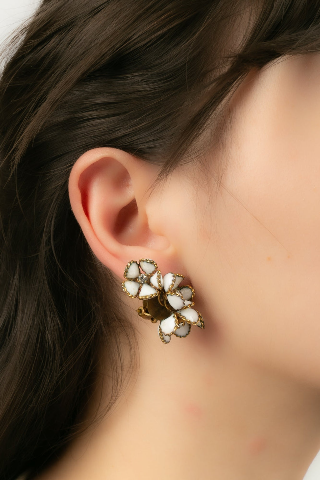 Boucles d'oreilles Gripoix ancien