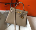 HM Kelly 28 Etoupe Togo Bag For Women, Handbags, Shoulder Bags 11in/28cm
